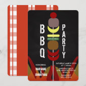 Vleeszalen BBQ Uitnodiging partij (Voorkant / Achterkant)