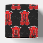 Vleitende rode korset kubus bedankdoosjes (Bovenkant)