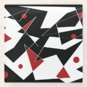 Vlek de rode ballen glazen onderzetter (Voorkant)