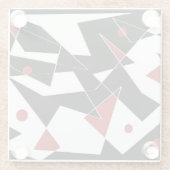 Vlek de rode ballen glazen onderzetter (Achterkant)