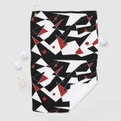 Vlek de rode ballen golfhanddoek (Insitu)