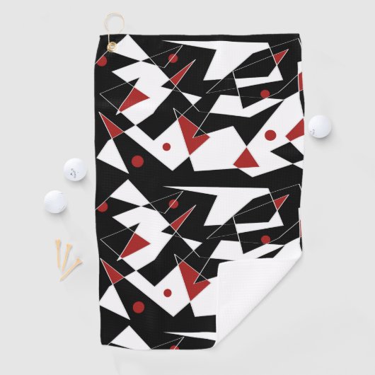 Vlek de rode ballen golfhanddoek (Insitu)