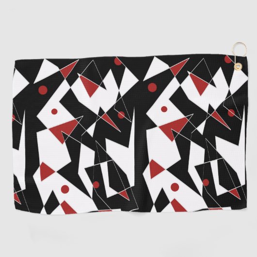 Vlek de rode ballen golfhanddoek (Horizontaal)