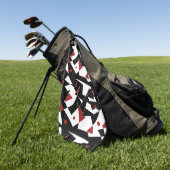 Vlek de rode ballen golfhanddoek (Groen)