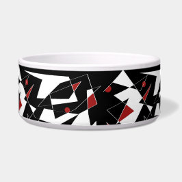 Vlek de rode ballen keramische Pet Bowl Voerbakje