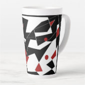 Vlek de rode ballen latte mok (Rechterhoek)