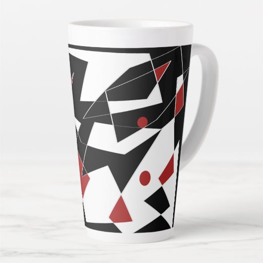 Vlek de rode ballen latte mok (Rechterhoek)