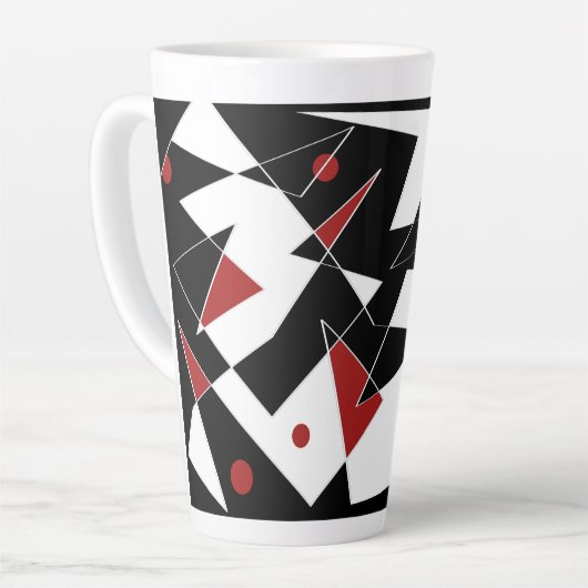 Vlek de rode ballen latte mok (Linkerhoek)