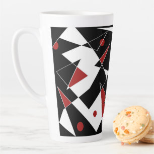 Vlek de rode ballen latte mok