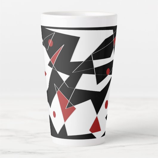 Vlek de rode ballen latte mok (Voorkant)