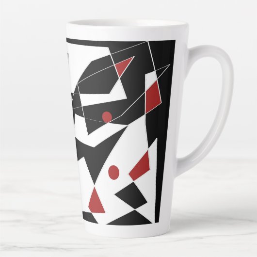 Vlek de rode ballen latte mok (Rechts)