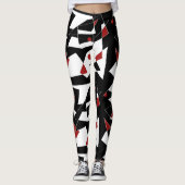 Vlek de rode ballen leggings (Voorkant)