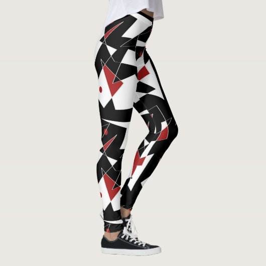 Vlek de rode ballen leggings (Rechts)
