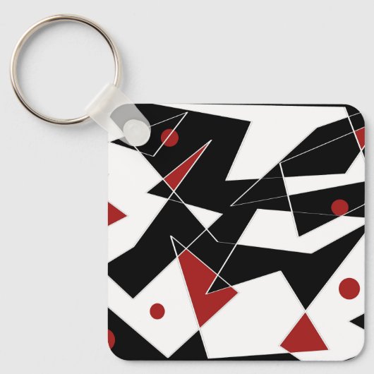 Vlek de rode ballen sleutelhanger (Voorkant)