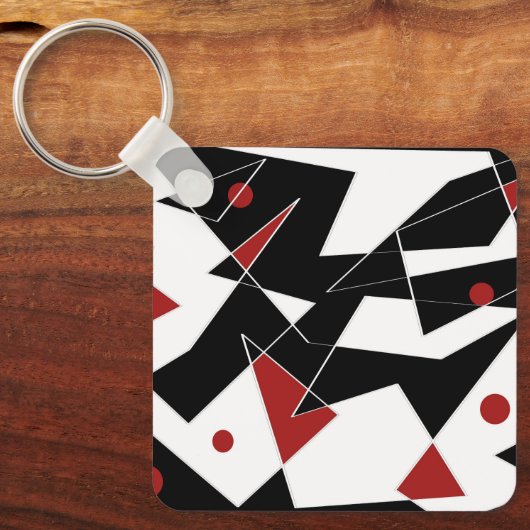 Vlek de rode ballen sleutelhanger (Voorkant)