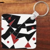 Vlek de rode ballen sleutelhanger (Achterkant)