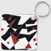 Vlek de rode ballen sleutelhanger (Achterkant)