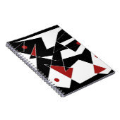 Vlek de Rode Ballen Spiraal Notitieboek (Rechterzijde)