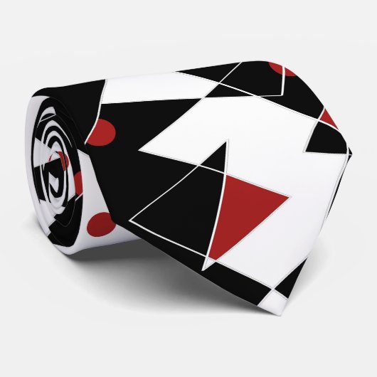 Vlek de rode ballen stropdas (Opgerold)