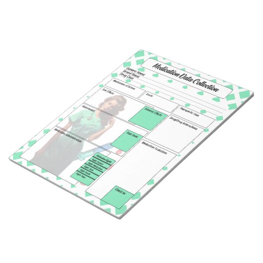 Vlek jezelf niet _ Medicatie Data Collectie Notitieblok (Schuin)