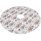 Vlek met kerstgeborsteld polyester kerstboom rok (Gekanteld)