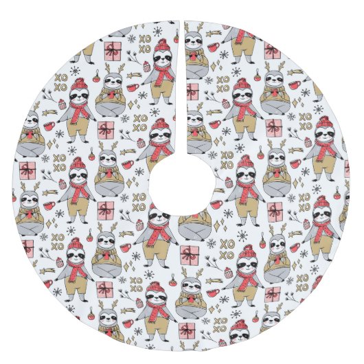 Vlek met kerstgeborsteld polyester kerstboom rok (Voorkant)