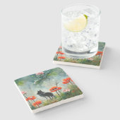 Vlek onderzetter met celflora (Zijkant)