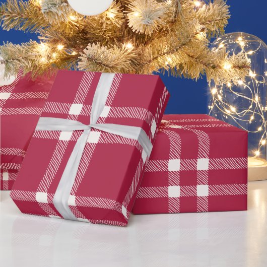 Vlek rood van witte hand, gebrand cadeaupapier (Feestdagen)