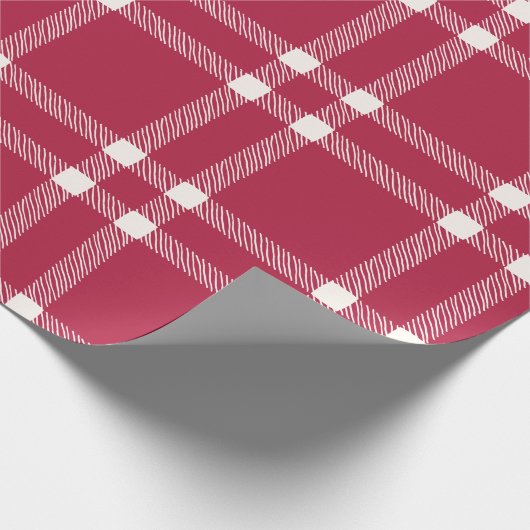 Vlek rood van witte hand, gebrand cadeaupapier (Hoek)