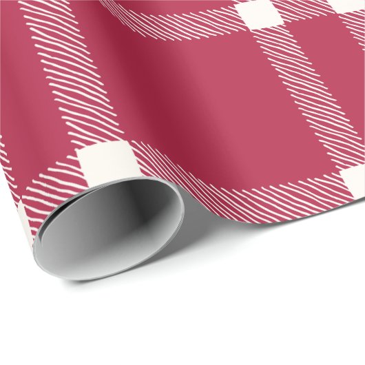 Vlek rood van witte hand, gebrand cadeaupapier (Rol Hoek)