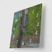 Vlek van rode wandklok (Hoek)