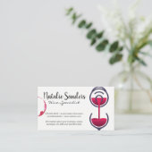 Vlek van wijnglas | Wijnfles gieten Visitekaartje (Staand voorkant)