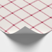 Vlek van witte en rode hand cadeaupapier (Hoek)