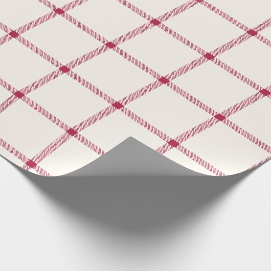 Vlek van witte en rode hand cadeaupapier (Hoek)