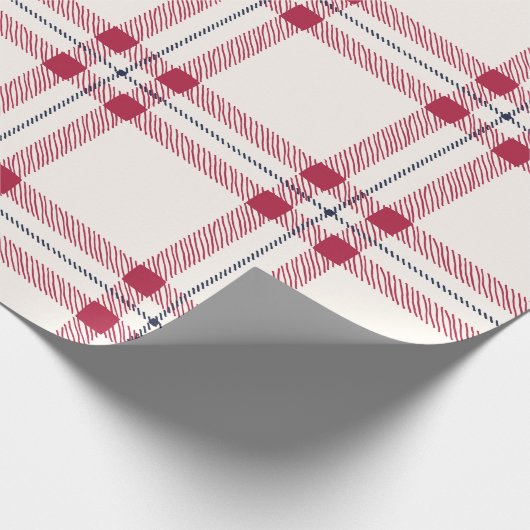 Vlek van witte marinerode hand, schattig cadeaupapier (Hoek)