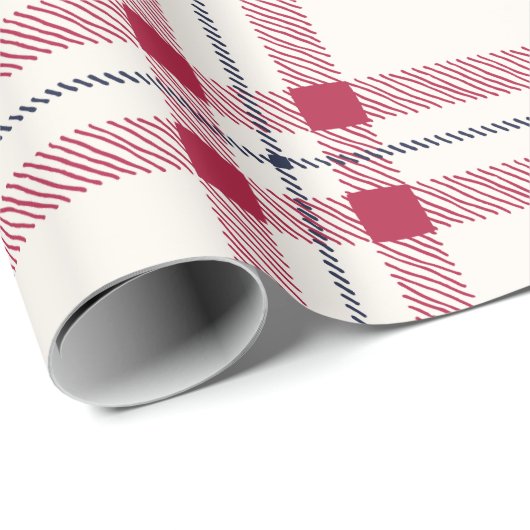 Vlek van witte marinerode hand, schattig cadeaupapier (Rol Hoek)