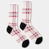 Vlek van witte marinerode hand, schattig sokken (Rechts)