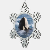 Vlekenzwembad Tin Sneeuwvlok Ornament (Rechts)