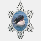 Vlekenzwembad Tin Sneeuwvlok Ornament (Rechts)