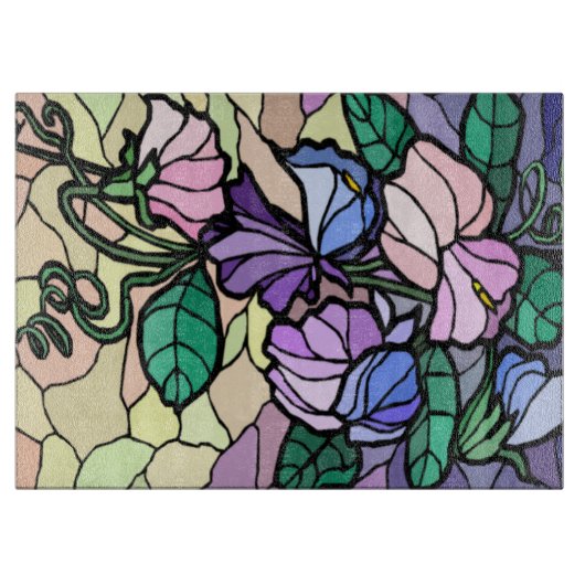 Vlekglas Lilly van de veld snijplank (Voorkant)