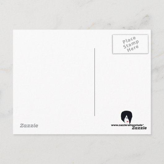 Vlekglas Paarse bloempost Kaart (Achterkant)