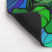 Vlekglas Paarse Flower Mousepad Muismat (Hoek)