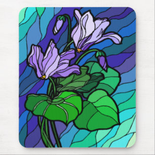 Vlekglas Paarse Flower Mousepad Muismat