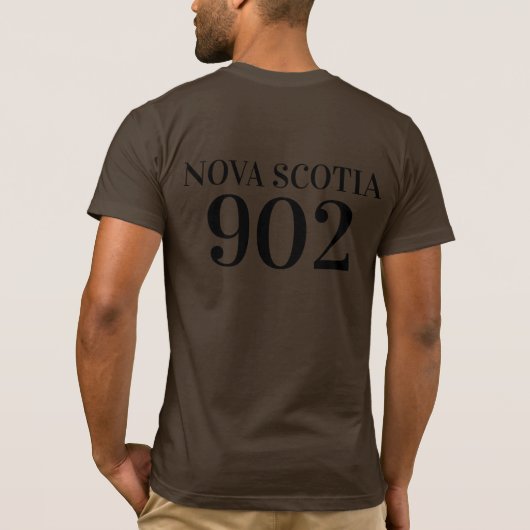 Vleking Nova Scotian Halifax Dartmouth 902 T-Shir T-shirt (Achterkant)