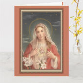 Vlekkeloos Hart 0034 van het Maagdelijke Wenskaart Kaart (Gele Bloem)