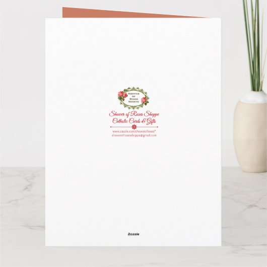 Vlekkeloos Hart 0034 van het Maagdelijke Wenskaart Kaart (Achterkant)