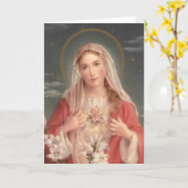 Vlekkeloos Hart van Mary Kaart (Gele Bloem)