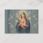Vlekkeloos Hart van Mary Memorare Prayer Visitekaartje (Voorkant)