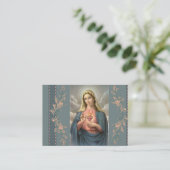 Vlekkeloos Hart van Mary Memorare Prayer Visitekaartje (Staand voorkant)