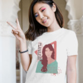 Vlekkeloos vrouw voor abstracte grafische weergave t-shirt